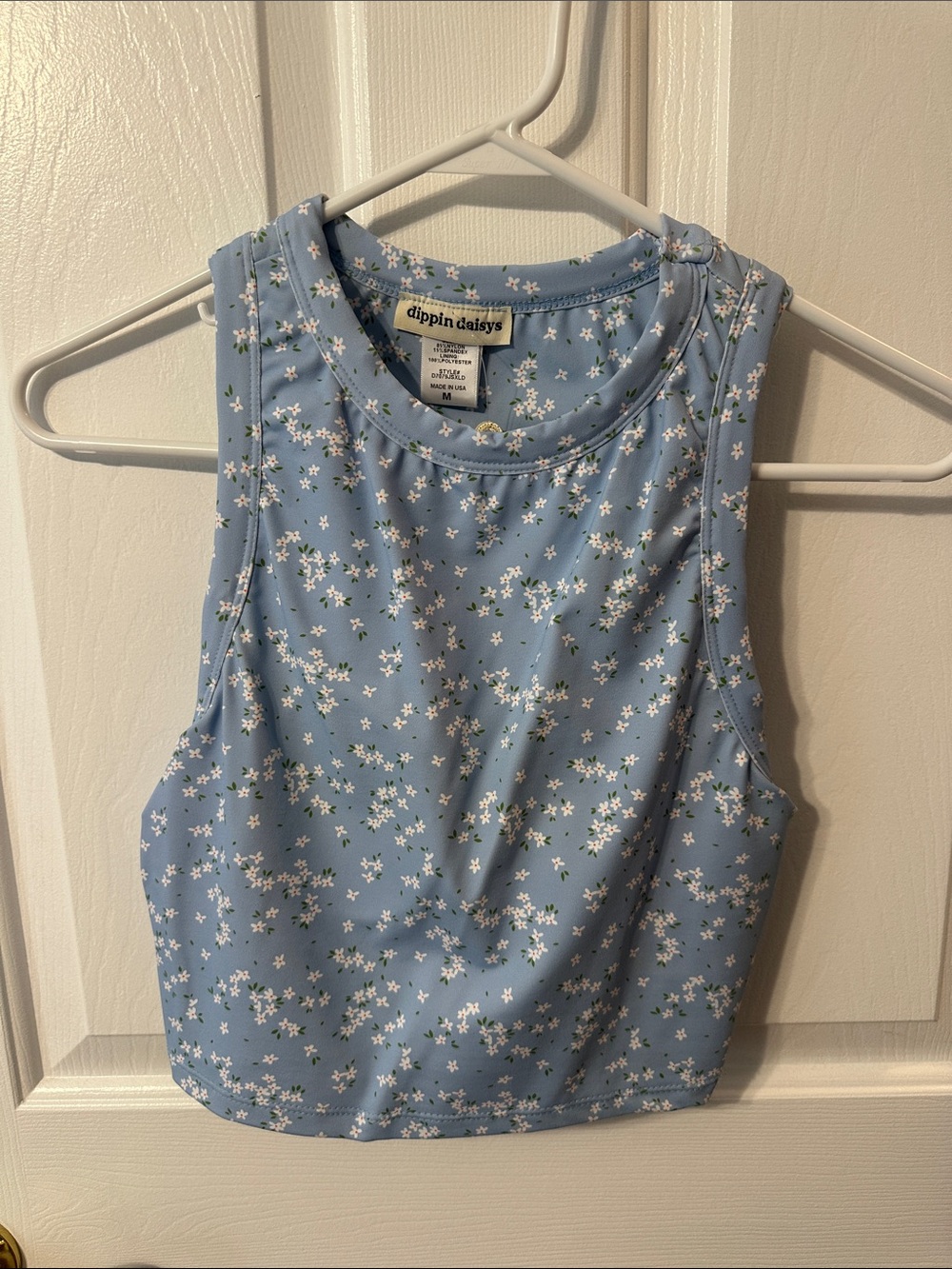 Dippin' Daisy's Light Blue Daisy Print Crop Tank